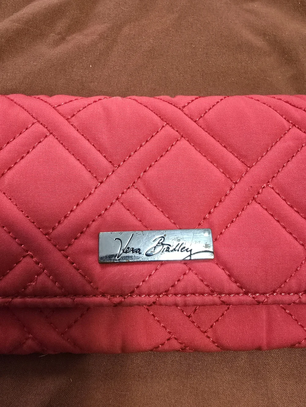 Vera Bradley Quilted Red Clutch Wallet